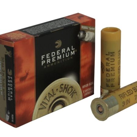 Federal Premium Vital-Shok 20 Gauge 3" 1 oz TruBall Hollow Point Rifled Slug- Box of 5