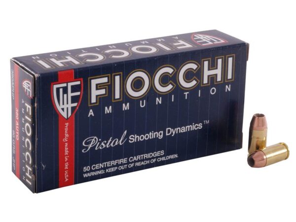 Fiocchi Shooting Dynamics .380 ACP 90 Gr. Jacketed Hollow Point- Box of 50