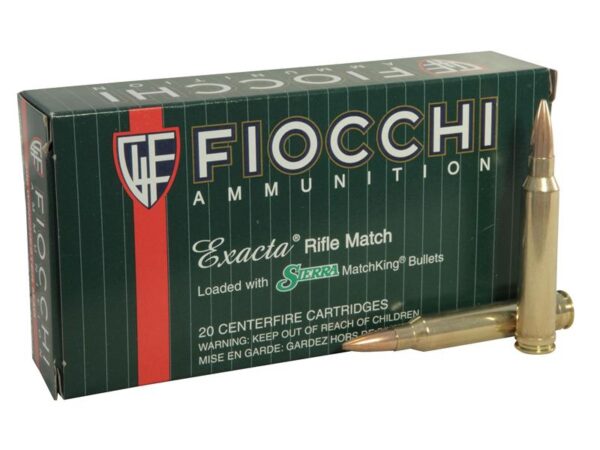 Fiocchi Exacta .300 Winchester Magnum 190 Gr. Sierra MatchKing Hollow Point Boat Tail- Box of 20