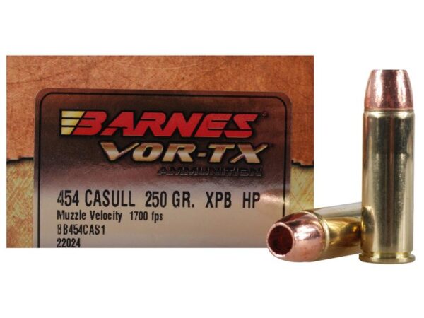 Barnes VOR-TX  .454 Casull 250 Gr. XPB Hollow Point Lead-Free- Box of 20