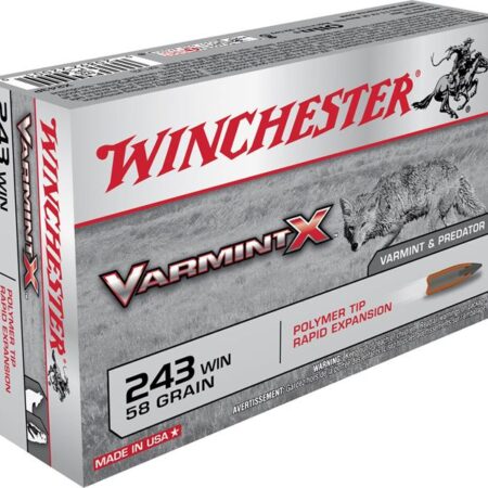 Winchester Varmint X .243 Winchester 58 Gr. Polymer Tip- Box of 20