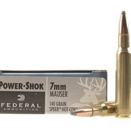 Federal Power-Shok 7mm Mauser 140 Gr. Speer Hot-Cor Soft Point- Box of 20