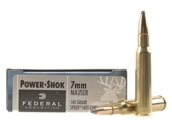 Federal Power-Shok 7mm Mauser 140 Gr. Speer Hot-Cor Soft Point- Box of 20