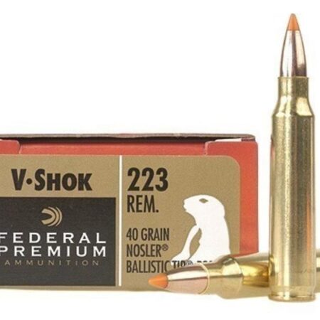 Federal Premium V-Shok .223 Remington 40 Gr. Nosler Ballistic Tip- Box of 20