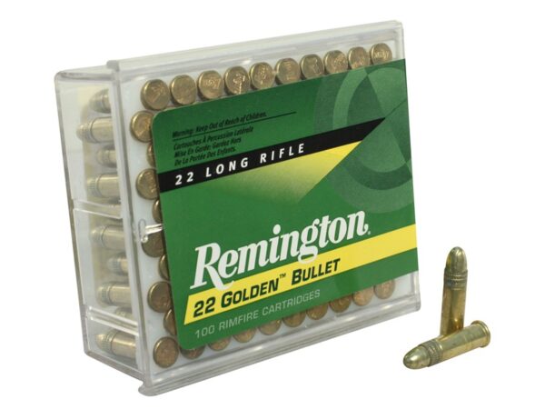 Remington Golden Bullet .22 Long Rifle 40 Gr. High Velocity Round Nose- Box of 100