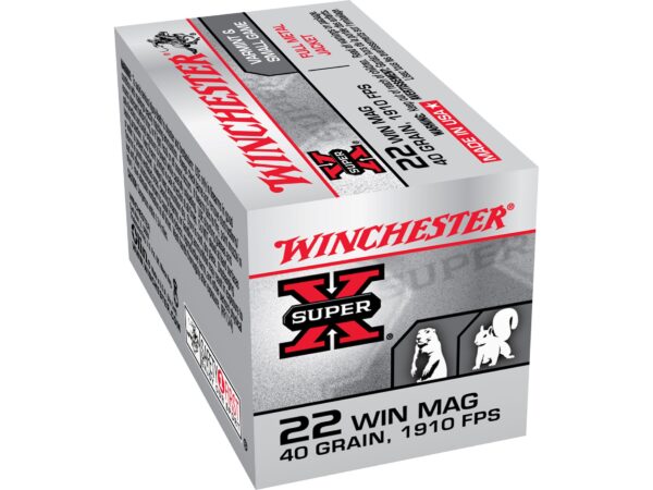 Winchester Super-X .22 Magnum (WMR) 40 Gr. Full Metal Jacket- Box of 50