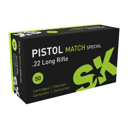 SK Pistol Match SPC .22 Long Rifle 40 Gr. Lead Round Nose- Box of 50