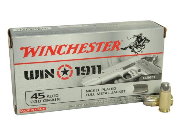 Winchester Win1911 .45 ACP 230 Gr. Full Metal Jacket- Box of 50