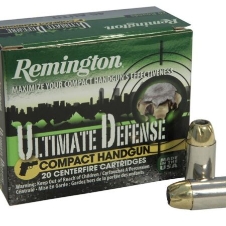 Remington Compact Handgun Defense .45 ACP 230 Gr. Brass Jacketed Hollow Point- Box of 20