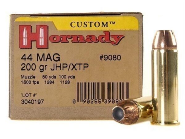 Hornady Custom .44 Remington Magnum 200 Gr. XTP Jacketed Hollow Point- Box of 20