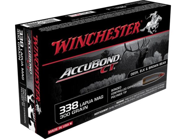 Winchester Supreme .338 Lapua Magnum 300 Gr. AccuBond- Box of 20