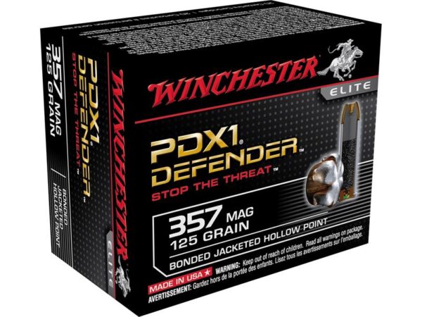 Winchester Supreme Elite Self Defense .357 Magnum 125 Gr. PDX1 Jacketed Hollow Point- Box of 20