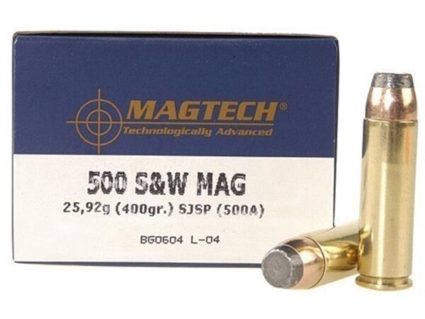 Magtech Sport .500 S&W Magnum 400 Gr. Semi-Jacketed Soft Point- Box of 20