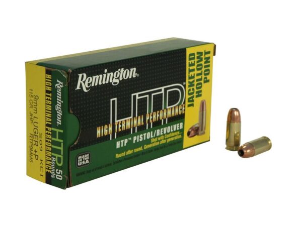 Remington High Terminal Performance 9mm Luger +P 115 Gr. JHP- Box of 50
