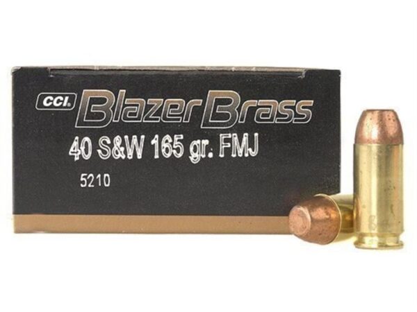 CCI Blazer Brass .40 S&W 165 Gr. Full Metal Jacket- Box of 50
