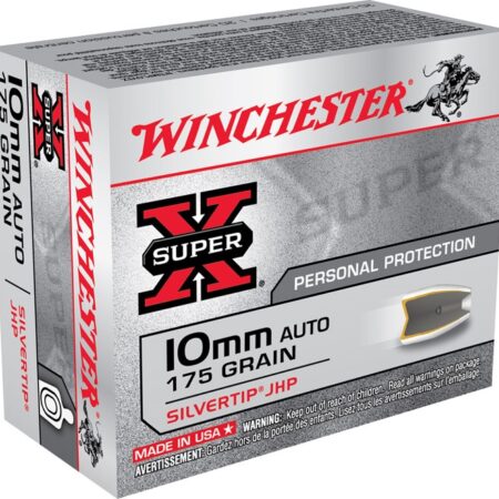 Winchester Super-X 10mm Auto 175 Gr. Silvertip Hollow Point- Box of 20
