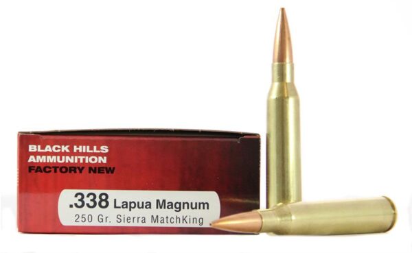 Black Hills .338 Lapua Magnum 250 Gr. Sierra MatchKing Hollow Point Boat Tail- Box of 20