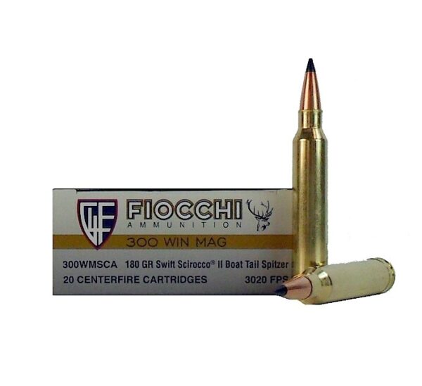 Fiocchi Extrema .300 Winchester Magnum 180 Gr. Swift Scirocco II- Box of 20