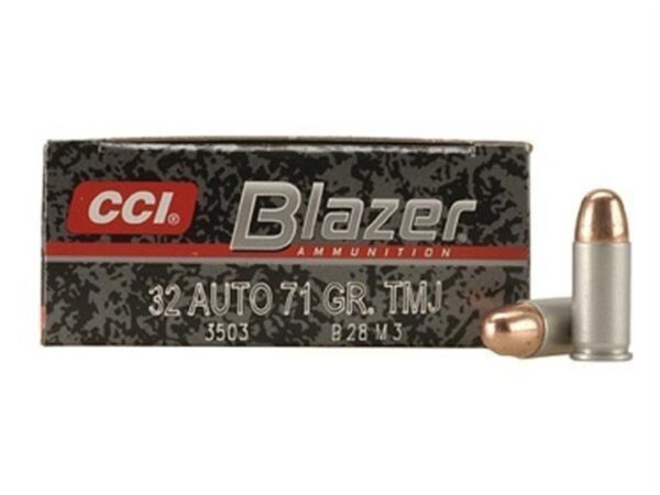 CCI Blazer .32 ACP 71 Gr. Total Metal Jacket- Aluminum Case- Box of 50