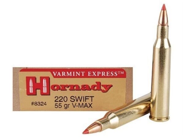 Hornady Varmint Express .220 Swift 55 Gr. V-Max- Box of 20