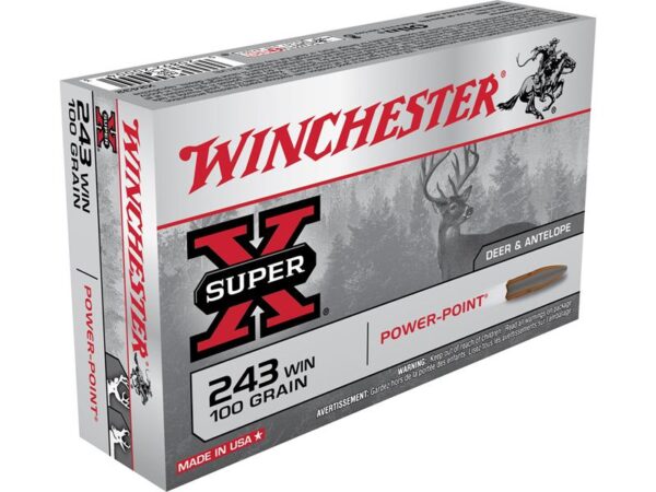 Winchester Super-X .243 Winchester 100 Gr. Pointed Soft Point- Box of 20