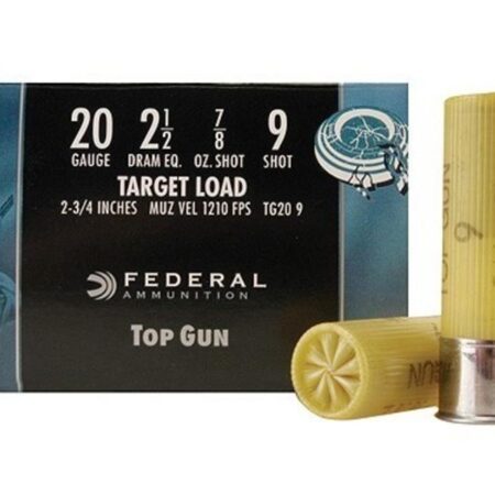 Federal Top Gun 20 Gauge 2-3/4" 7/8 oz #9 Shot- Box of 25