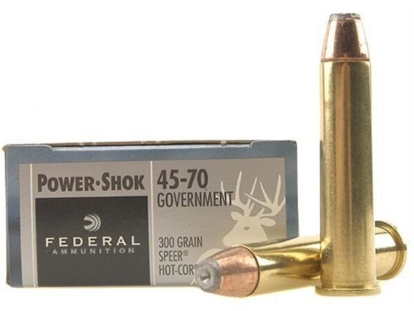 Federal Power-Shok .45-70 Government 300 Gr. Speer Hot-Cor Hollow Point- Box of 20