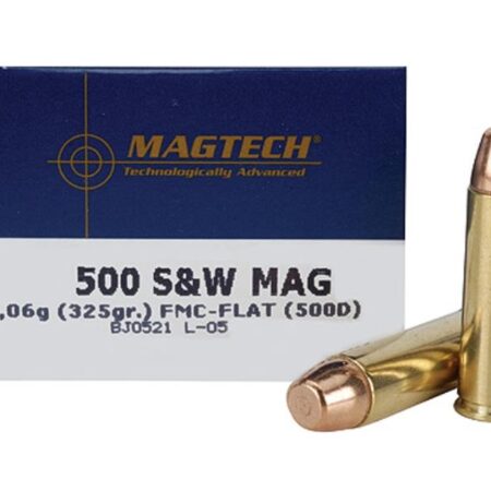 Magtech Sport .500 S&W Magnum 325 Gr. Full Metal Jacket Flat Point- Box of 20
