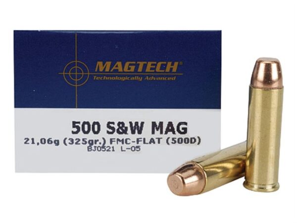 Magtech Sport .500 S&W Magnum 325 Gr. Full Metal Jacket Flat Point- Box of 20
