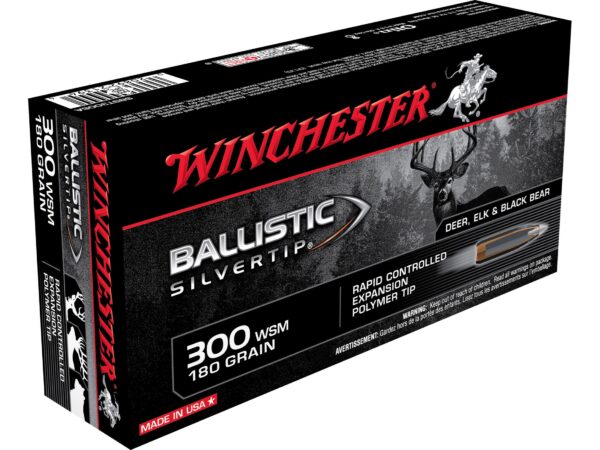 Winchester Supreme .300 Winchester Short Magnum (WSM) 180 Gr. Ballistic Silvertip- Box of 20