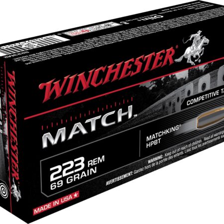 Winchester Match .223 Remington 69 Gr. Sierra MatchKing Hollow Point Boat Tail- Box of 20