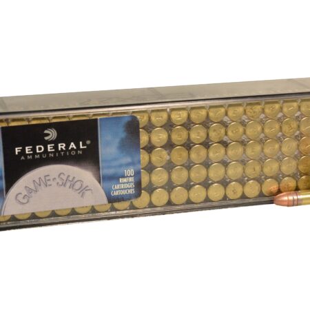 Federal Game-Shok .22 Long Rifle High Velocity 40 Gr. Plated Lead Round Nose- Box of 100