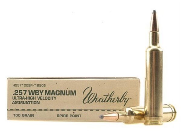 Weatherby Select Plus .257 Weatherby Magnum 100 Gr. Hornady InterLock Spire Point- Box of 20