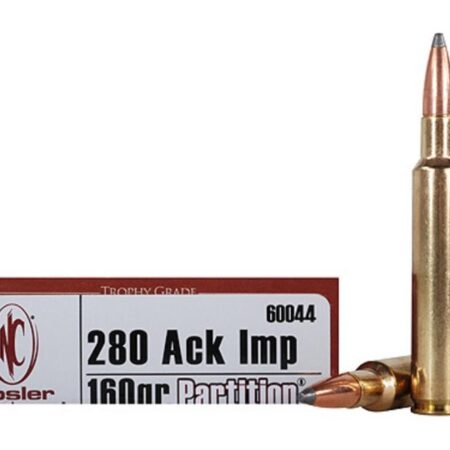 Nosler Trophy Grade .280 Remington Ackley Improved 160 Gr. Partition Spitzer- Box of 20