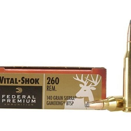 Federal Premium Vital-Shok .260 Remington 140 Gr. Sierra GameKing Boat Tail- Box of 20