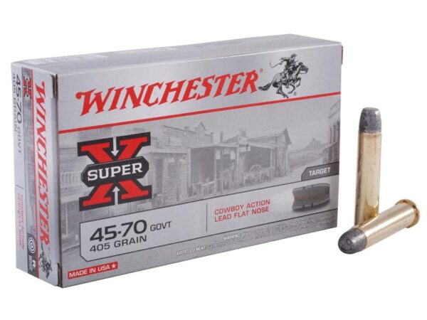 Winchester Super-X .45-70 Government 405 Gr. Lead Flat Nose Cowboy Action- Box of 20