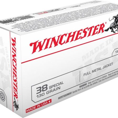 Winchester USA .38 Special 130 Gr. Full Metal Jacket- Value Pack of 100