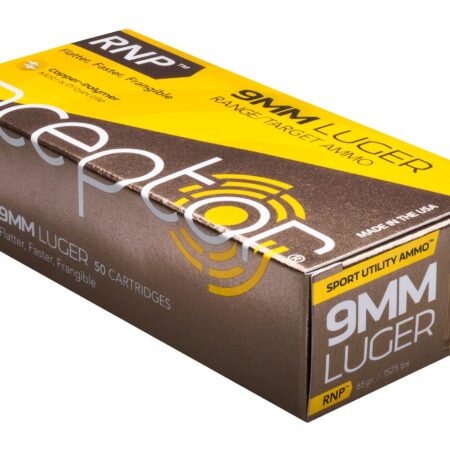 Inceptor Sport Utility 9mm Luger 65 Gr. RNP Frangible- Lead-Free- Box of 50