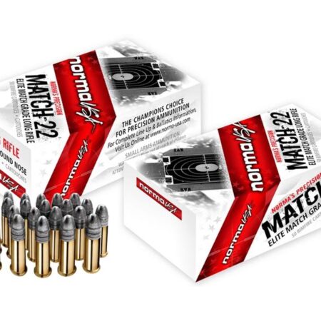 Norma USA Match-22 .22 Long Rifle 40 Gr. Lead Round Nose- Box of 50