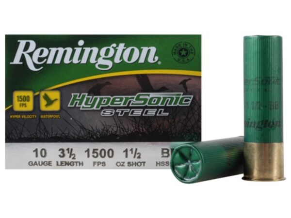 Remington HyperSonic 10 Gauge 3-1/2" 1-1/2 oz BB Non-Toxic Steel Shot- Box of 25