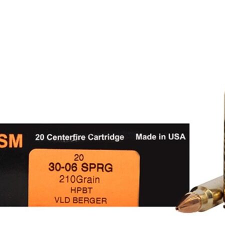 HSM Trophy Gold .30-06 Springfield 210 Gr. Berger Hunting VLD Hollow Point Boat Tail- Box of 20