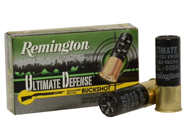 Remington Ultimate Defense 12 Gauge 2-3/4" 00 Buckshot 8 Pellets- Box of 5