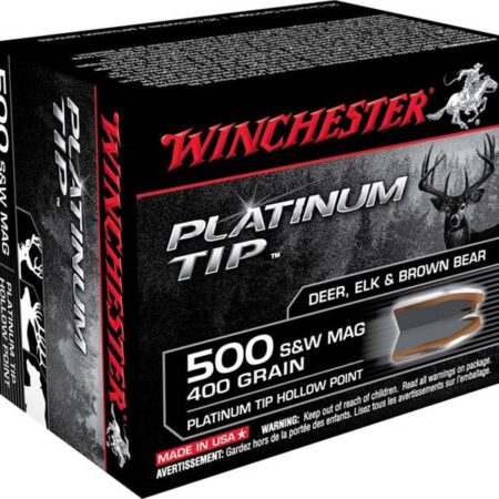 Winchester Supreme .500 S&W Magnum 400 Gr. Platinum Tip Hollow Point- Box of 20
