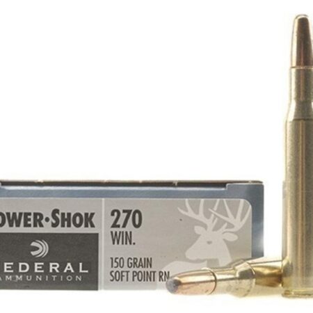 Federal Power-Shok .270 Winchester 150 Gr. Round Nose Soft Point- Box of 20