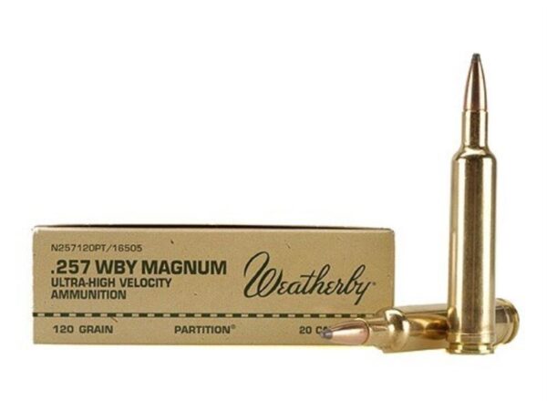 Weatherby .257 Weatherby Magnum 120 Gr. Nosler Partition- Box of 20