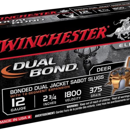 Winchester Dual-Bond 12 Gauge 2-3/4" 375 Gr. JHP Sabot Slug- Box of 5