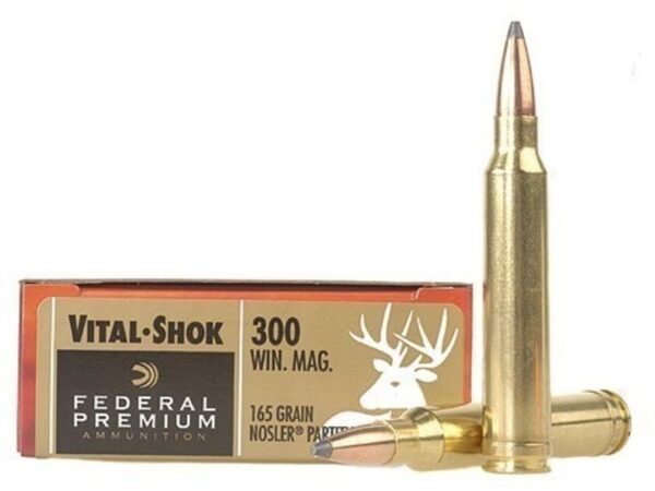 Federal Premium Vital-Shok .300 Winchester Magnum 165 Gr. Nosler Partition Spitzer- Box of 20