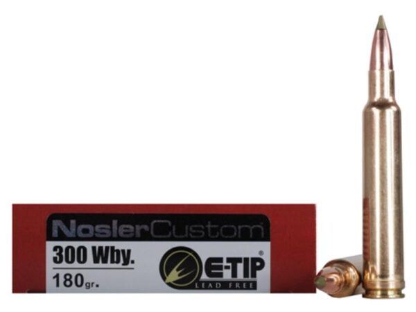 Nosler Trophy Grade .300 Weatherby Magnum 180 Gr. E-Tip- Lead-Free- Box of 20