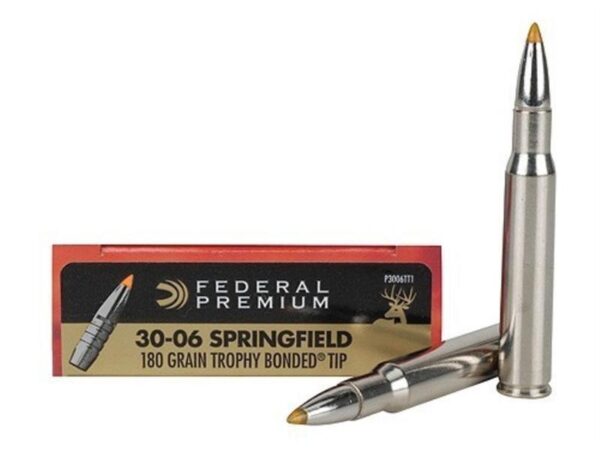 Federal Premium 30-06 Springfield 180 Gr. Trophy Bonded Tip- Box of 20