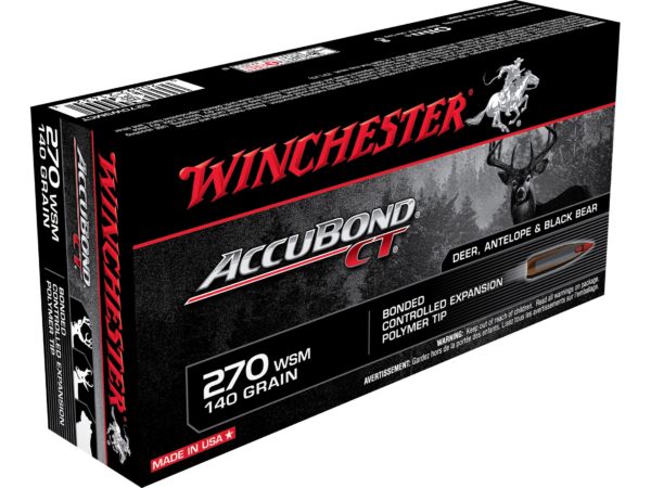 Winchester Supreme .270 Winchester Short Magnum (WSM) 140 Gr. Nosler AccuBond- Box of 20